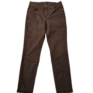 Bandolino Caroline Slim Womens Brown Stretch Denim Jeans Size 8 5 Pocket